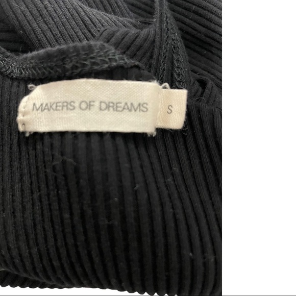 Makers of dreams bodysuit front snap buttons ribbed black size Small. - Picture 10 of 10